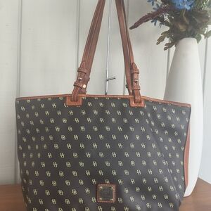Dooney & Bourke Black and Brown Tote Bag